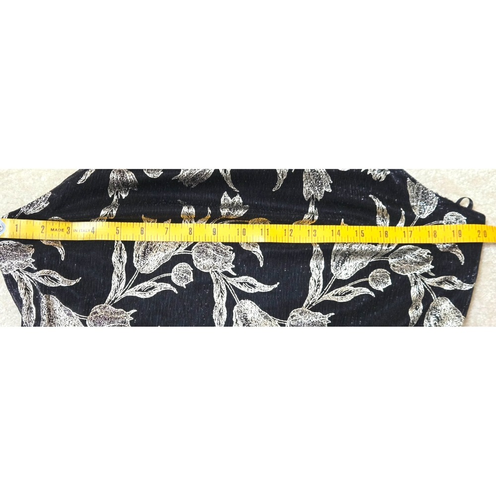 Betsy&Adam Black Gold Metallic Floral Sheath Gown Women's 16 Black/Gold NWT - Picture 11 of 16